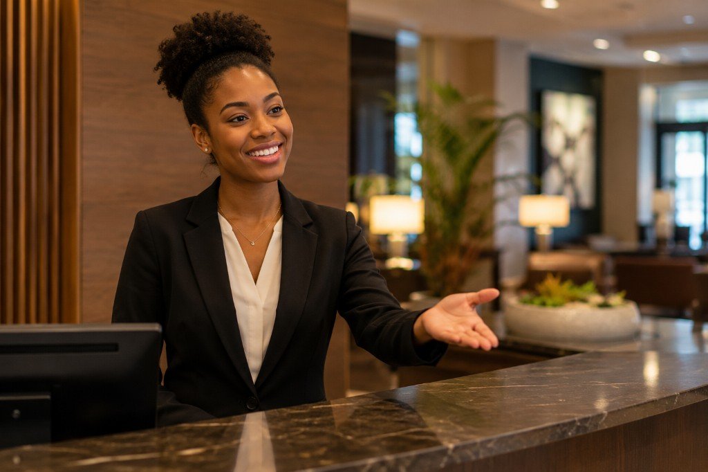 Maya T., front desk host